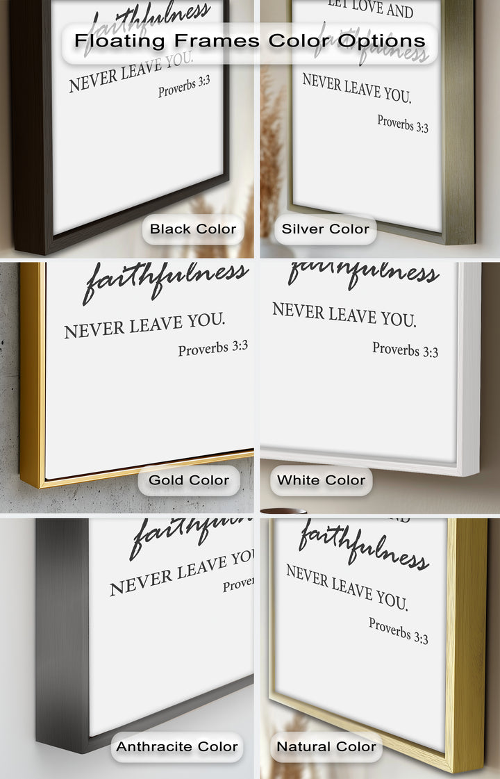Let Love and Faithfulness – Bible Verse Oil Painting