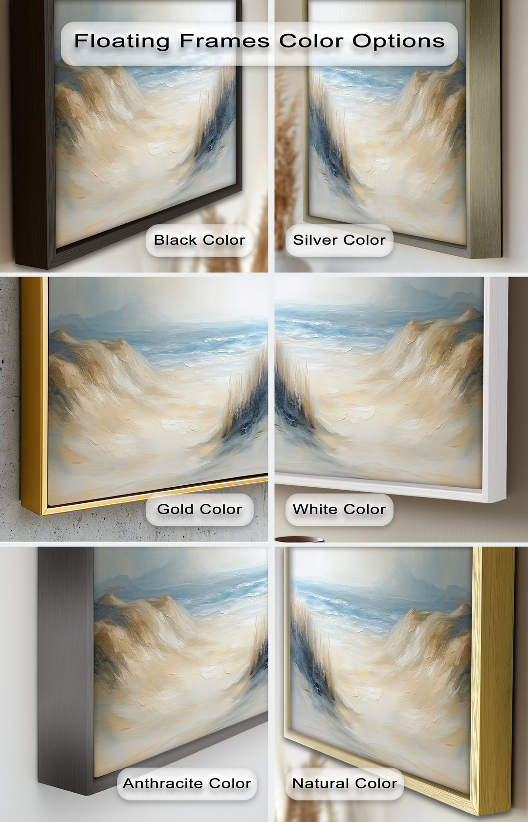 Coastal Beach Seagulls – Tranquil Seascape Oil Painting