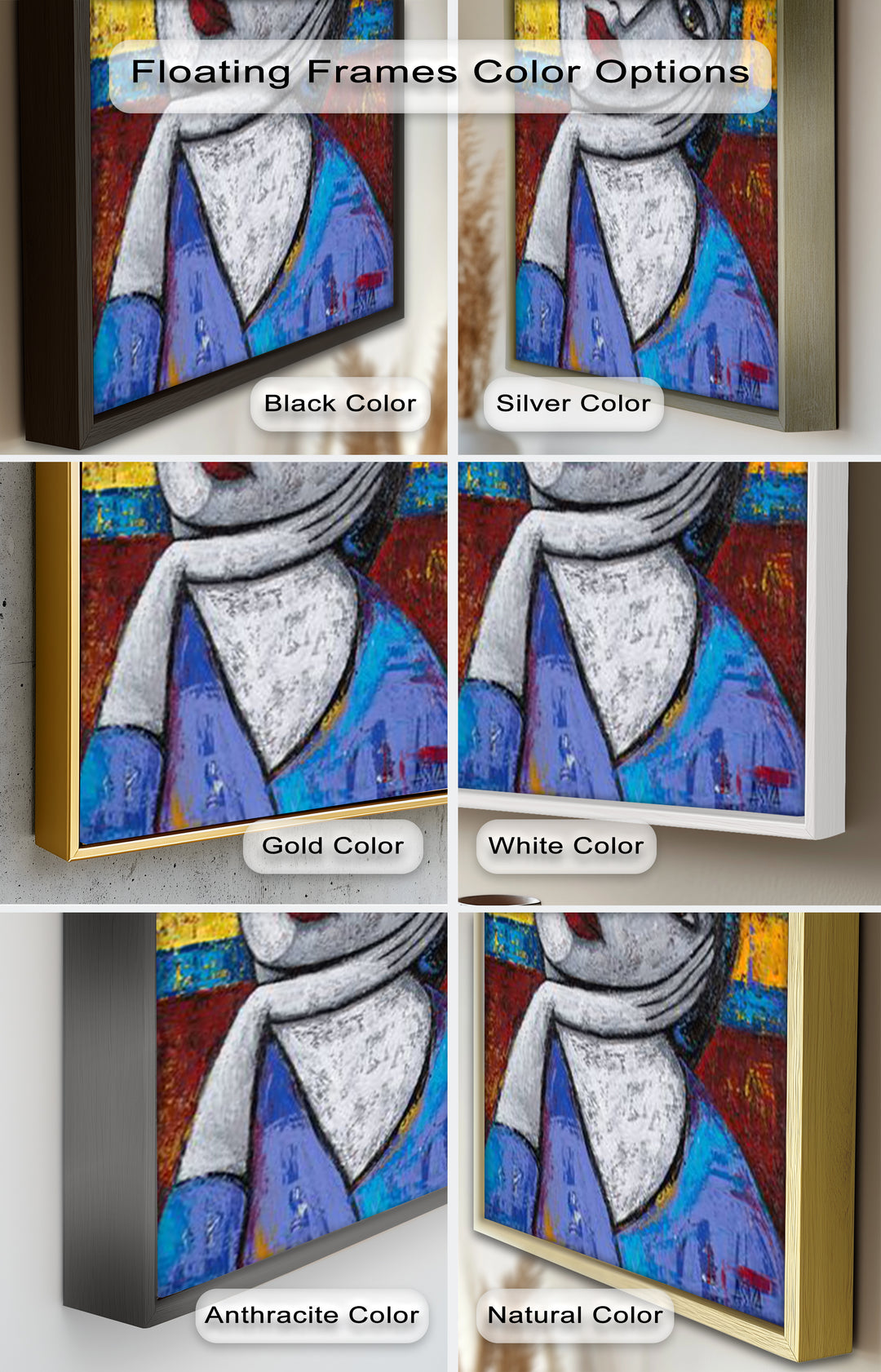 Quiet Reflection – Textured Modern Portrait Picasso Oil Painting