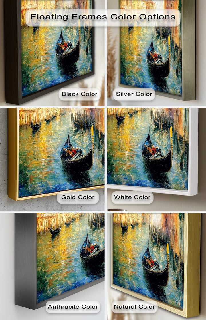 Venice Gondola Scene - Impressionist Oil Painting