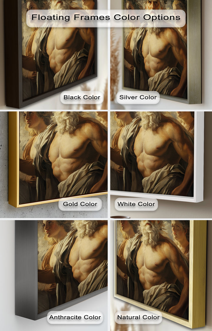 Zeus zwischen den Wolken - Mythologie Ölgemälde