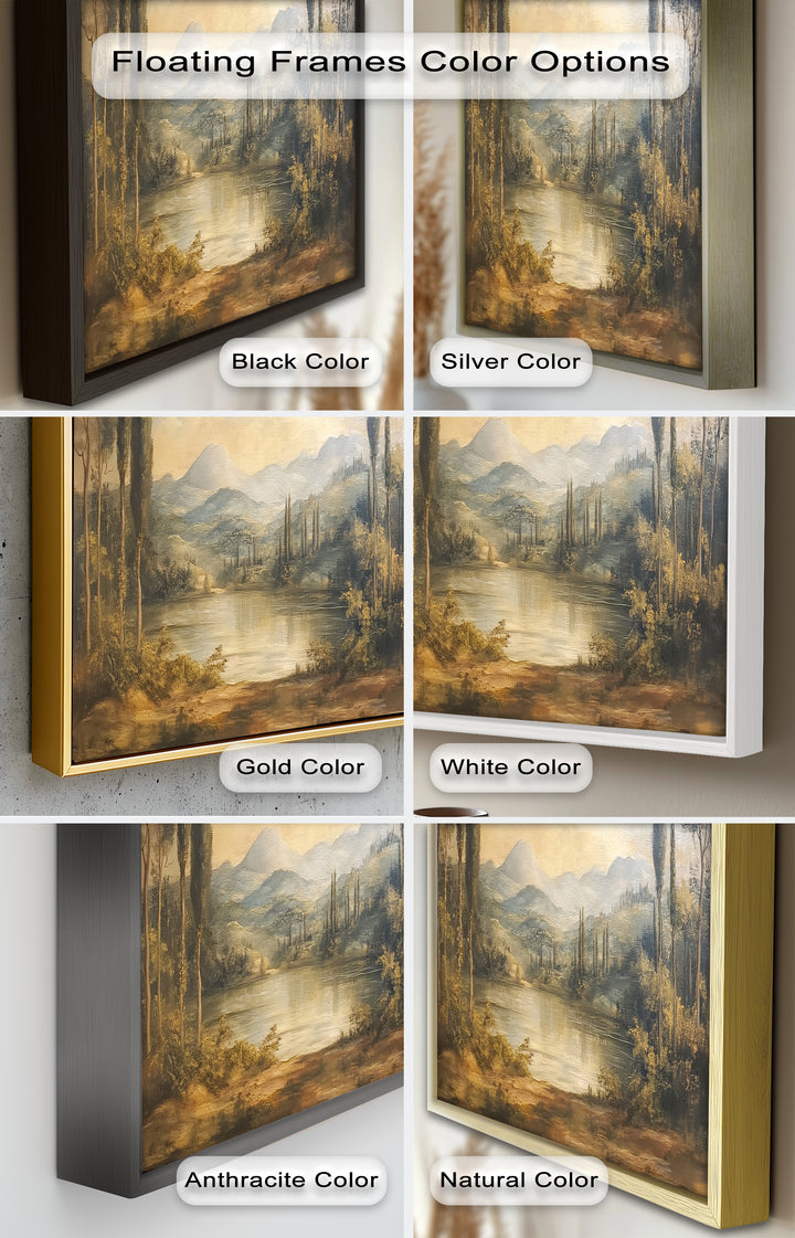 Lake Landscape Wall Art – Classic Nature Oil Painting