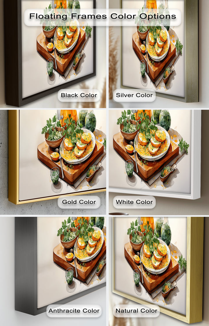 Golden Herb Delight – Rustic Food Still Life Painting