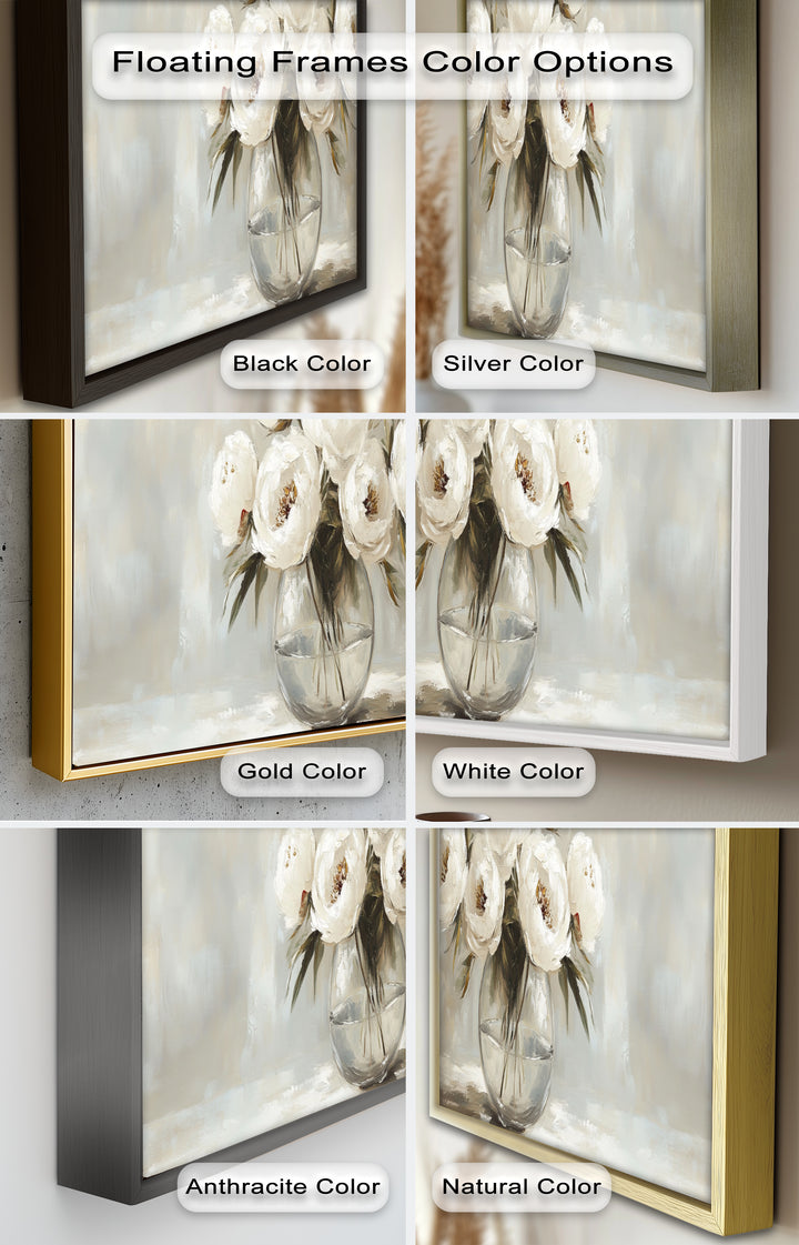 White Peony Bouquet – Floral Oil Paintings