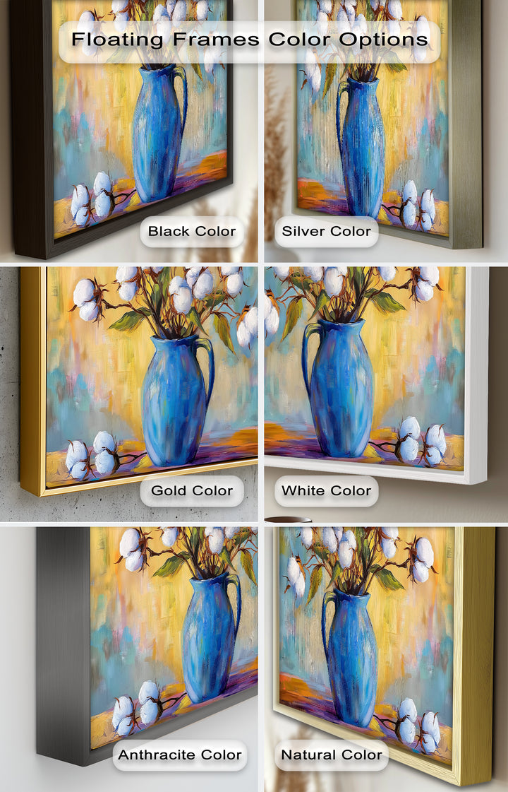 Blue Vase – Floral Oil Painting