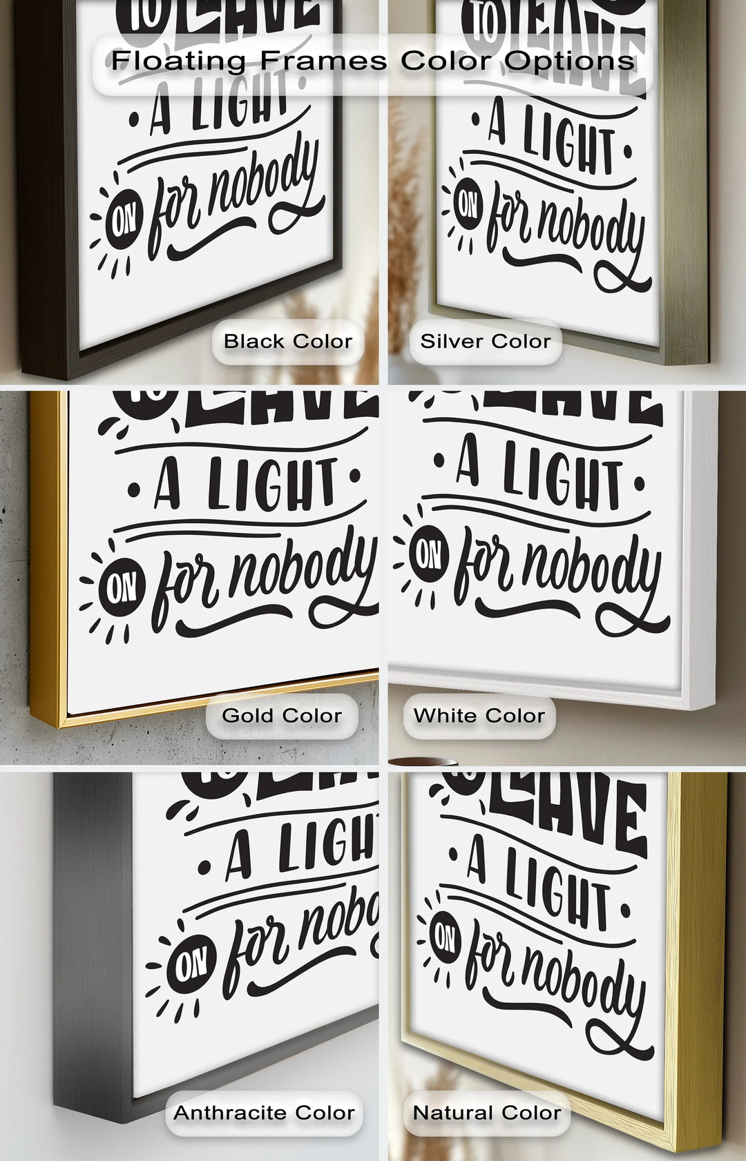 Leave a Light On – Typography Oil Painting - MyPhotoStation