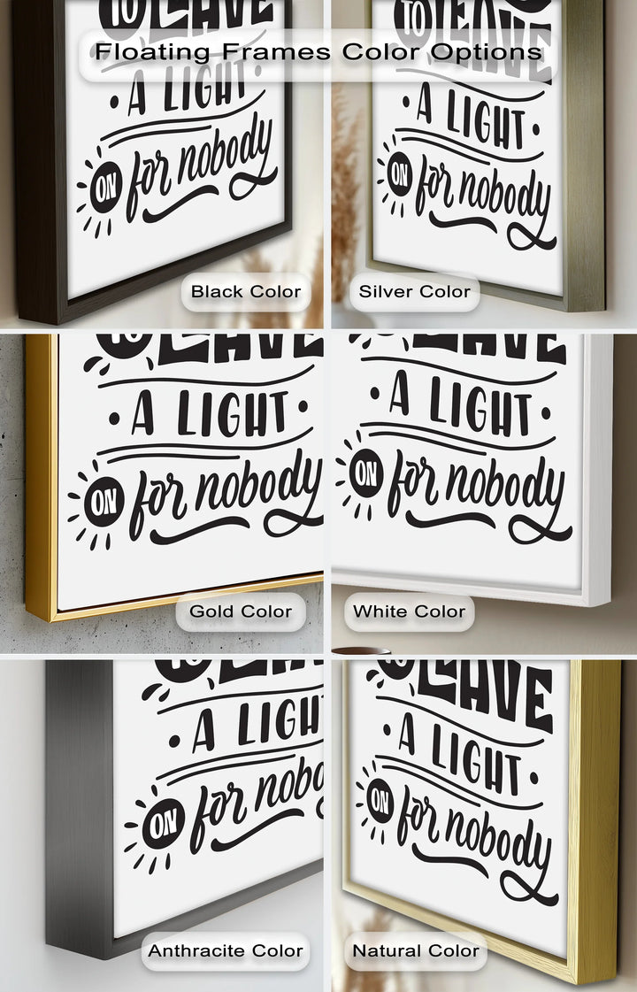 Leave a Light On – Typography Oil Painting - MyPhotoStation