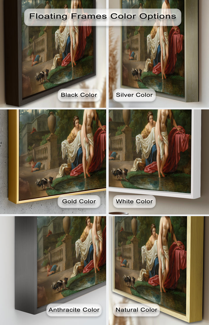 Bathing in the Garden – Neoclassical Elegance Oil Painting