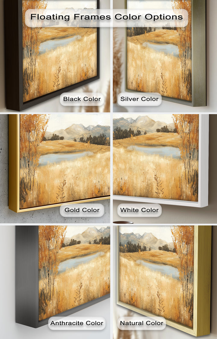 Wheat Fields Autumn Landscape – Golden Serenity Oil Painting