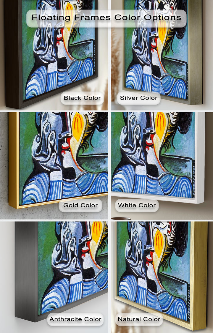 Striped Elegance – Picasso Cubist Portrait Oil Painting
