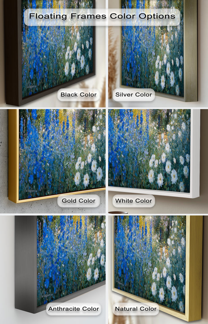Blue Delphinium - Impressionist Oil Painting