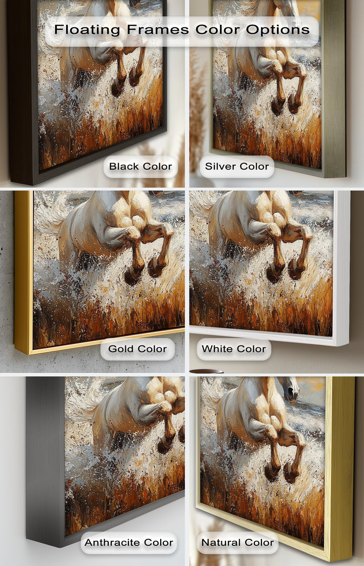 Spirit of the Wind – White Horse Oil Painting