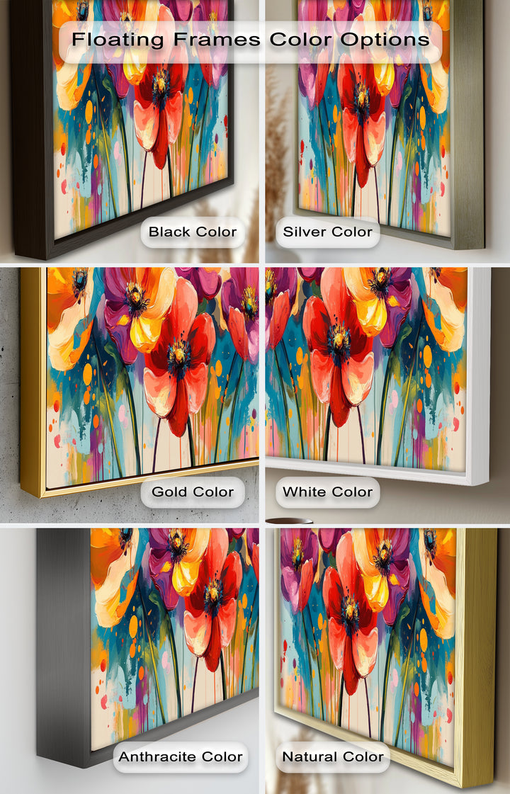 Colored Flowers – Vibrant Floral Oil Painting