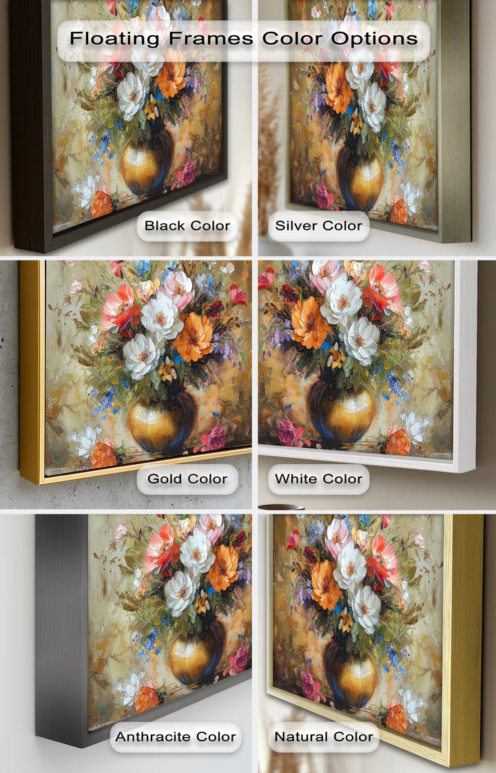 Radiant Bloom – Colorful Floral Oil Painting