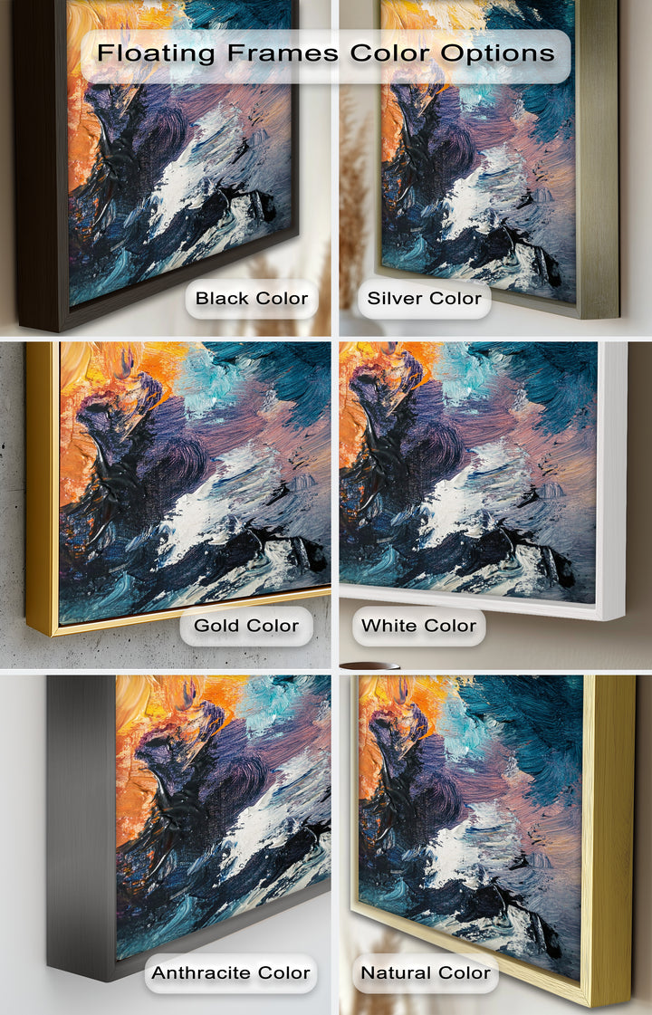 Tempest Awakening – Abstraktes Ölgemälde mit kräftiger Textur
