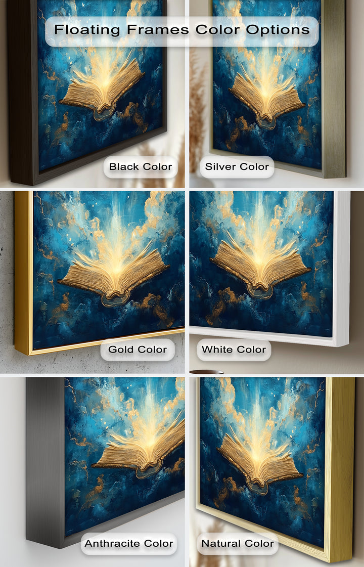 Illuminated Bible with Dove - Christian Oil Painting