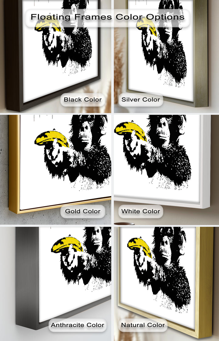 Monkey with Banana Gun – Satirical Banksy Oil Painting