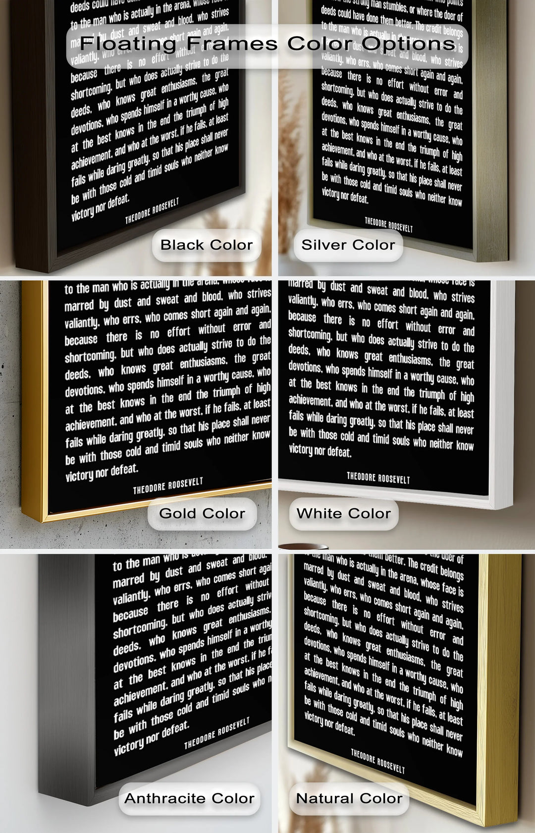 The Man in the Arena – Typography Oil Painting - MyPhotoStation