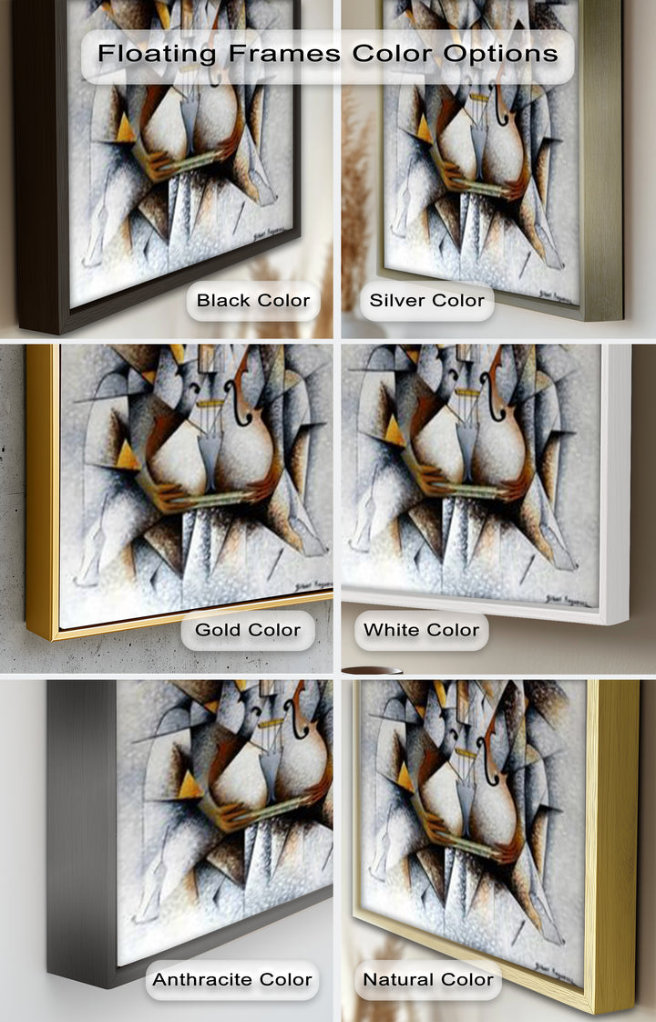 Cubist Harmony – Abstract Nude with Violin Motif Picasso Oil Painting