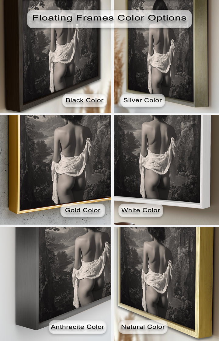 Silent Reverie – Classical Nude in Monochrome Oil Painting
