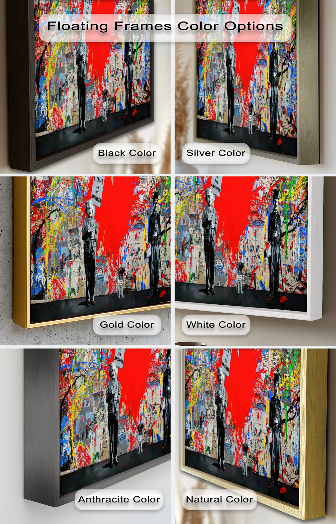 Love Is the Answer – Color Explosion Banksy Oil Painting