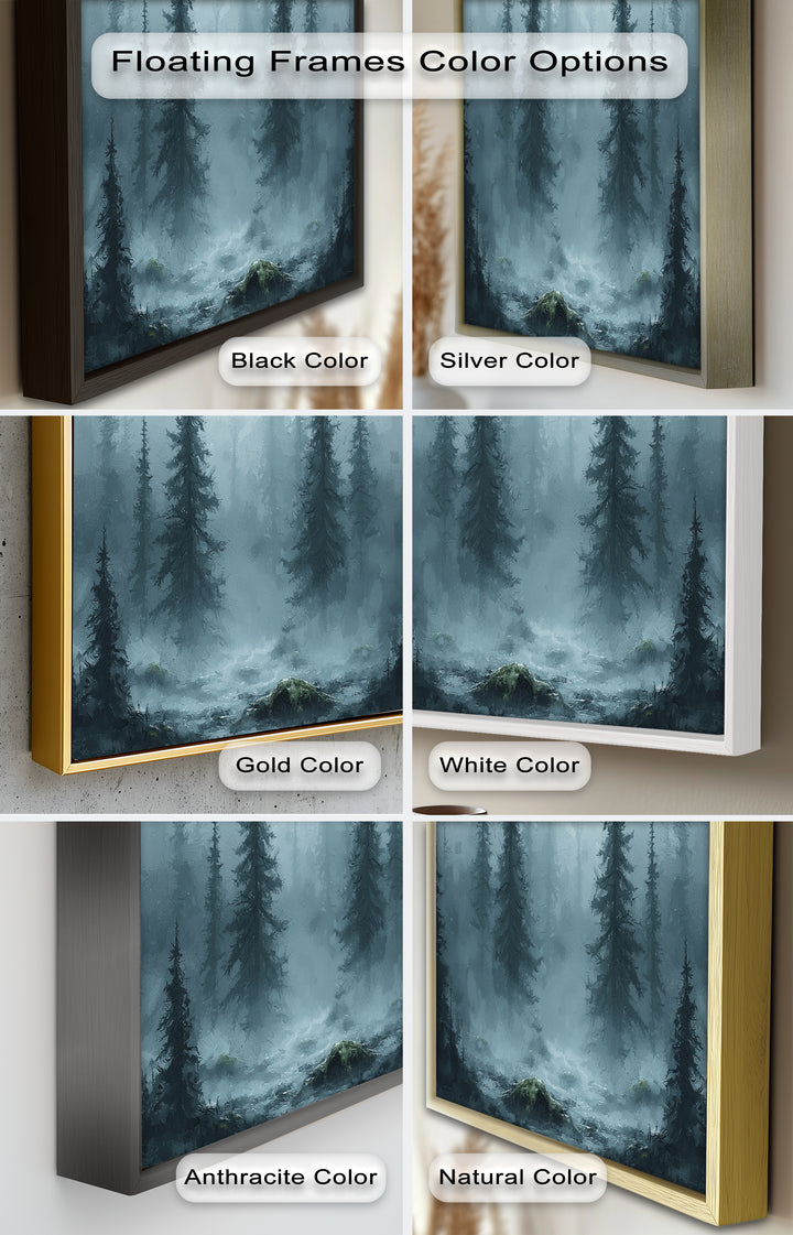Misty Forest – Tranquil Nature Oil Painting