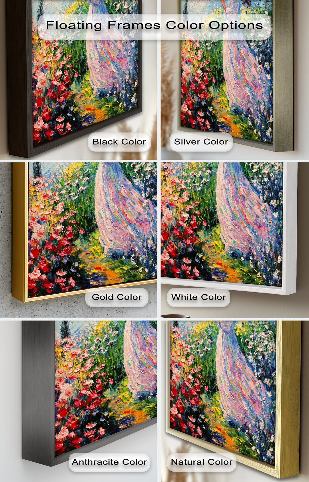 Woman in Floral Crown - Impressionist Oil Painting