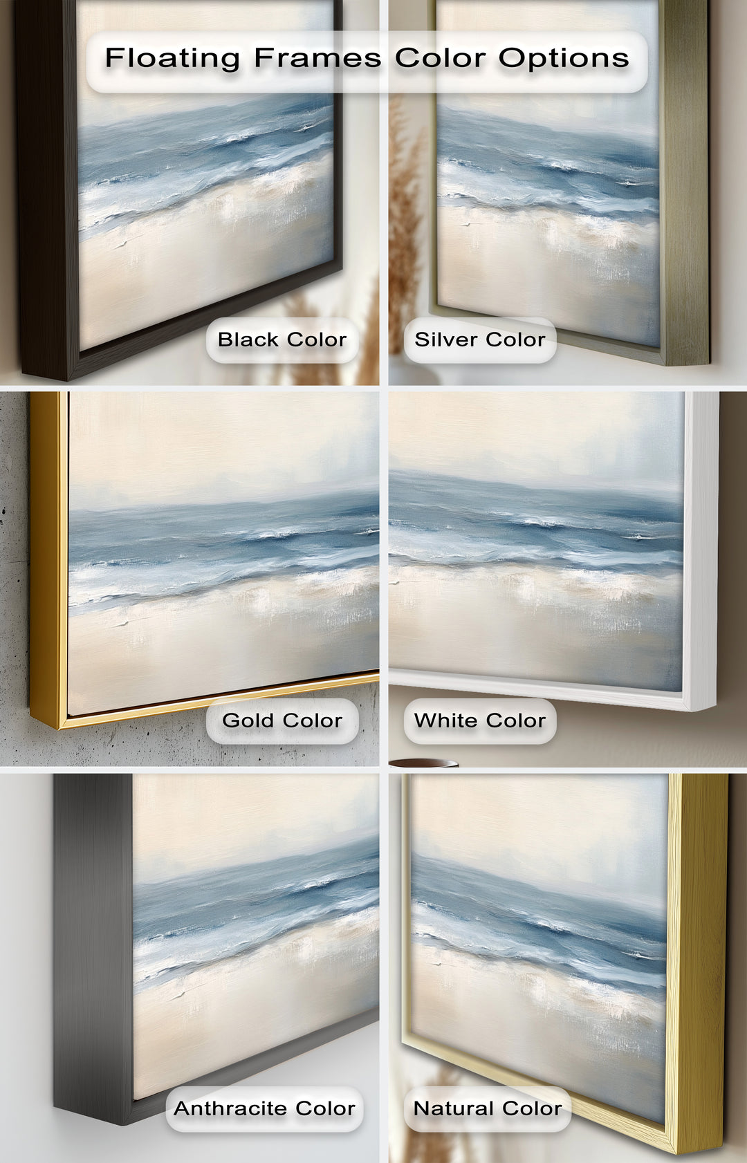 Ocean Wall Art - Minimalist Seascape Oil Painting