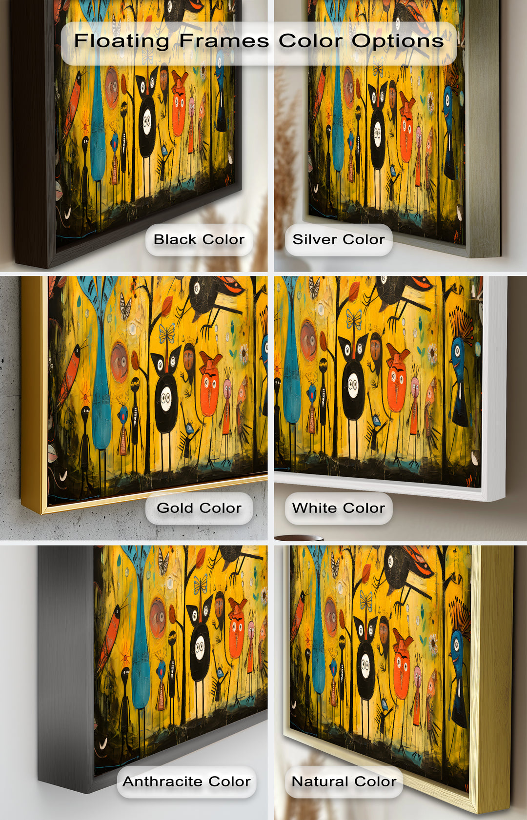Whimsy in the Wild – Surreal Forest Creature Picasso Oil Painting