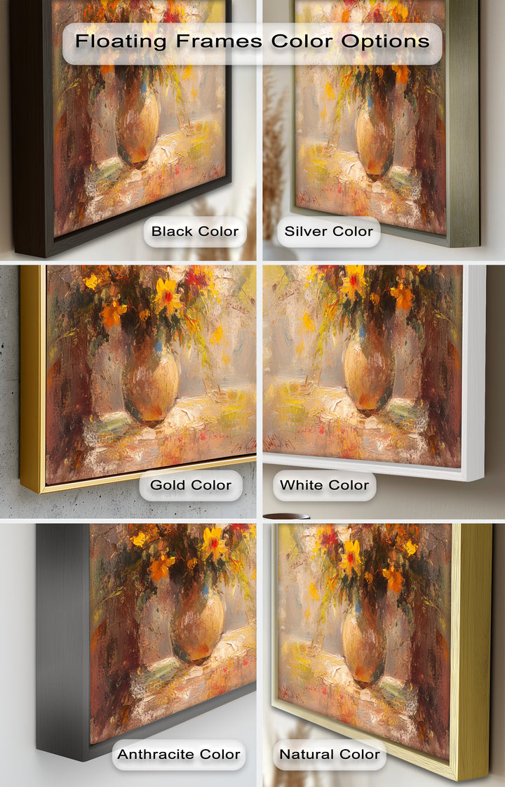 Sunlit Harmony – Vibrant Wildflower Still Life Flower Oil Painting