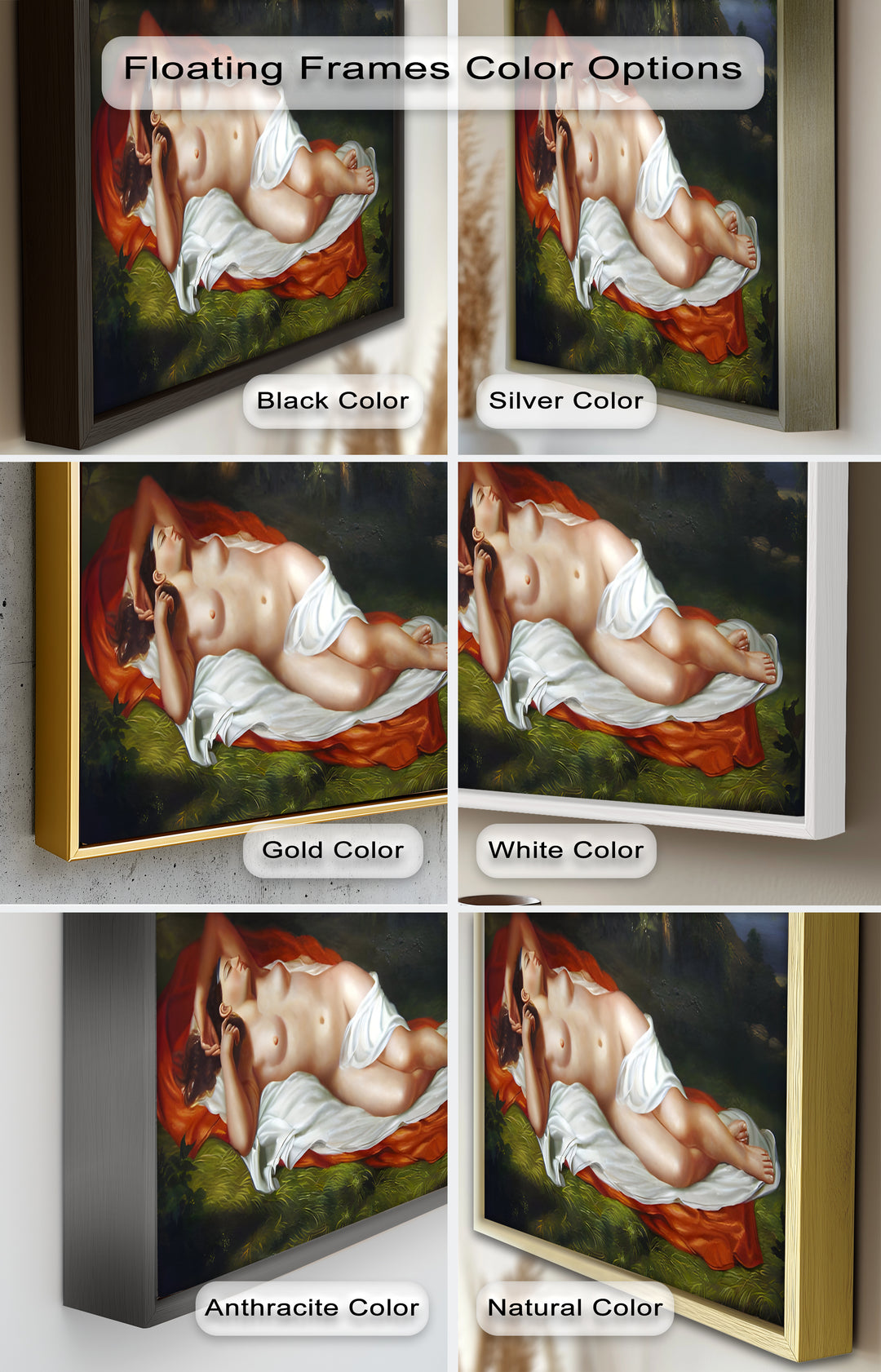 Goddess of the Grove – Renaissance Nude Reclining in Nature Oil Painting