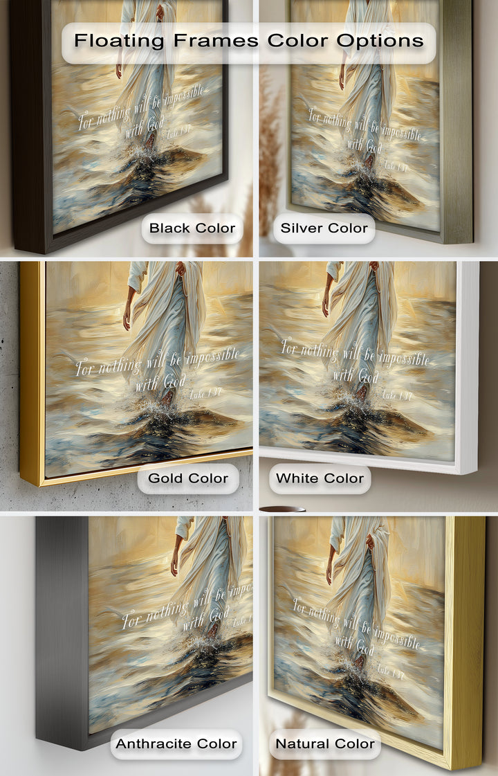 Luke 1:37 – Nothing Is Impossible Bible Verse Oil Painting
