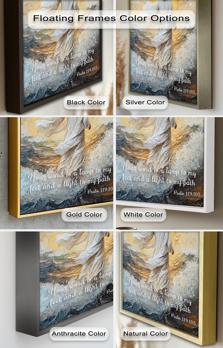 Psalm 119:105 – Your Word is a Lamp Bible Verse Oil Painting