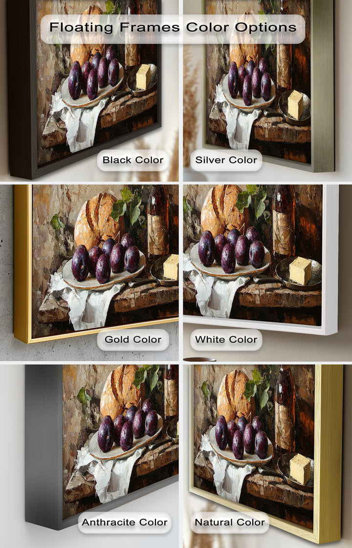Farmhouse Kitchen Plum & Bread – Still Life Oil Painting