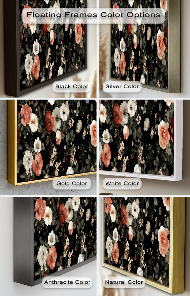 Vintage Garden Blooms Wall Art – Floral Oil Painting
