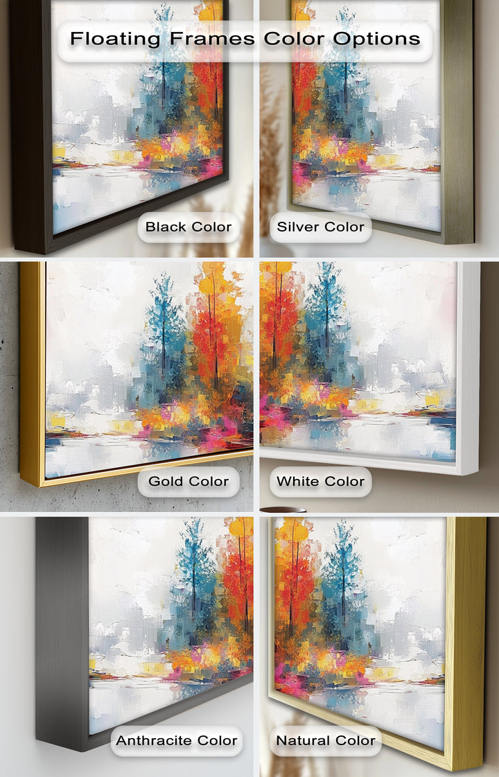 Brush Stroke Abstract Modern Art – Framed Contemporary Oil Painting