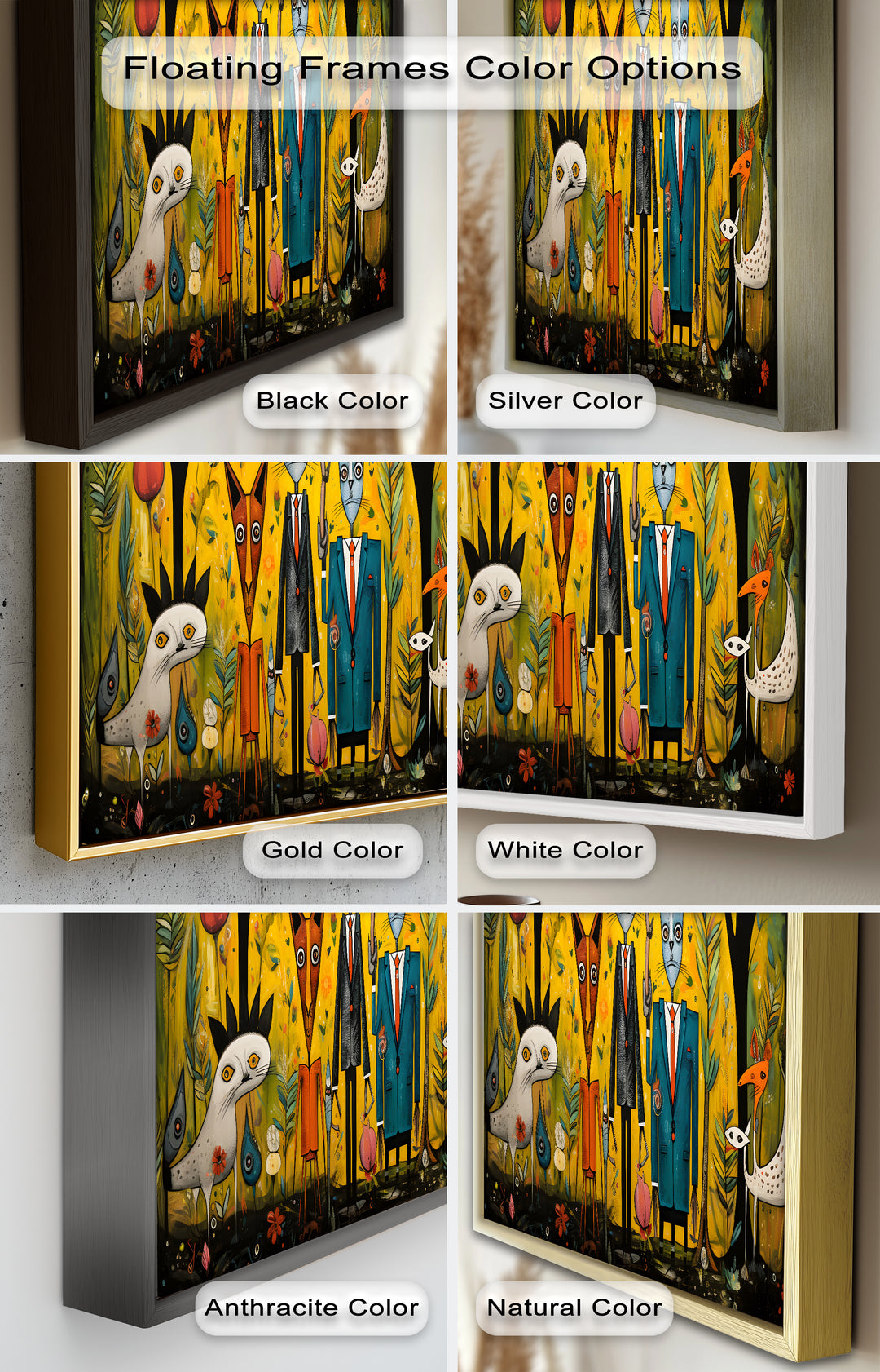 The Dandy Forest – Surreal Animal Portraits in Suits Picasso Oil Painting