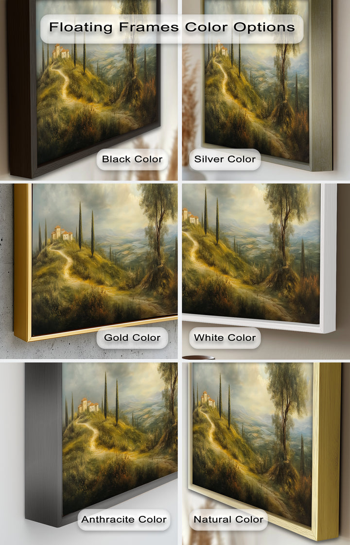 Tuscan Hillside Wall Art – Landscape Oil Painting