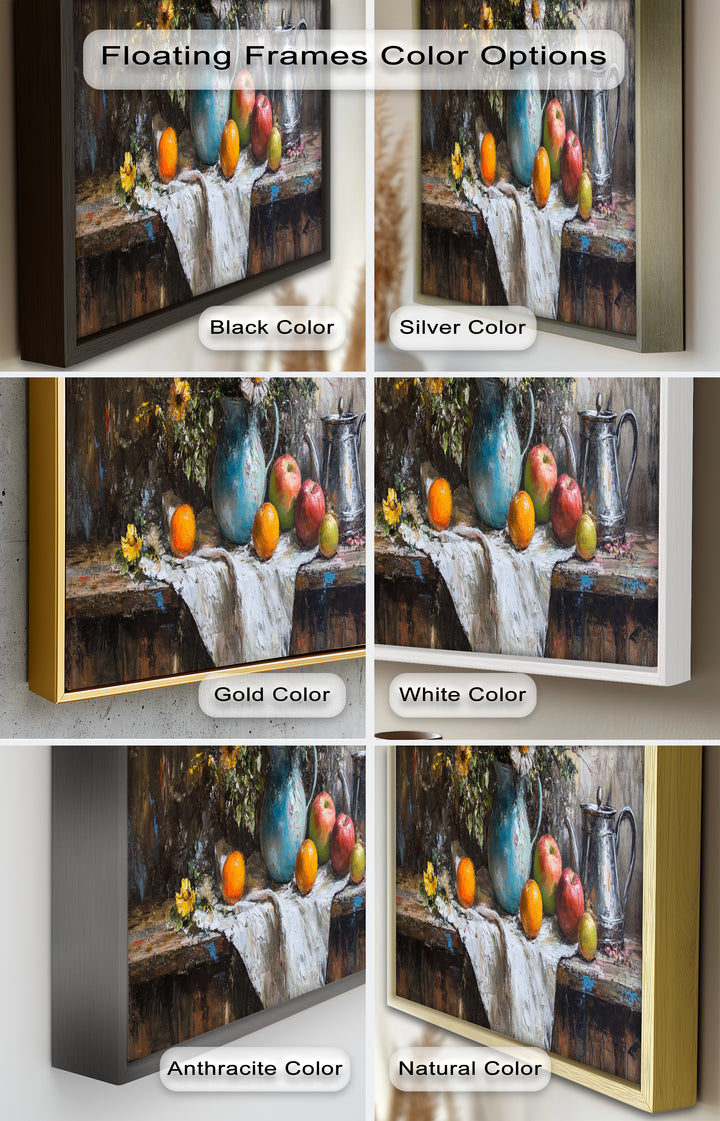 Vintage Floral & Fruit  – Still Life Art Oil Painting