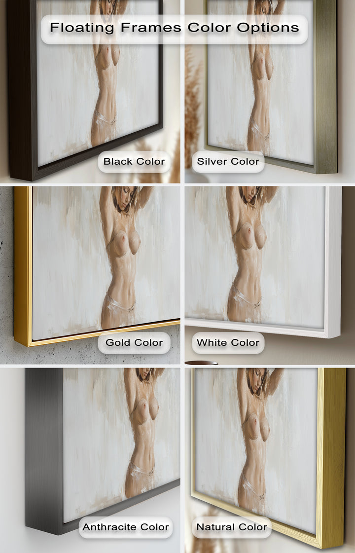 Still Grace – Serene Nude in Soft Neutral Oil Painting