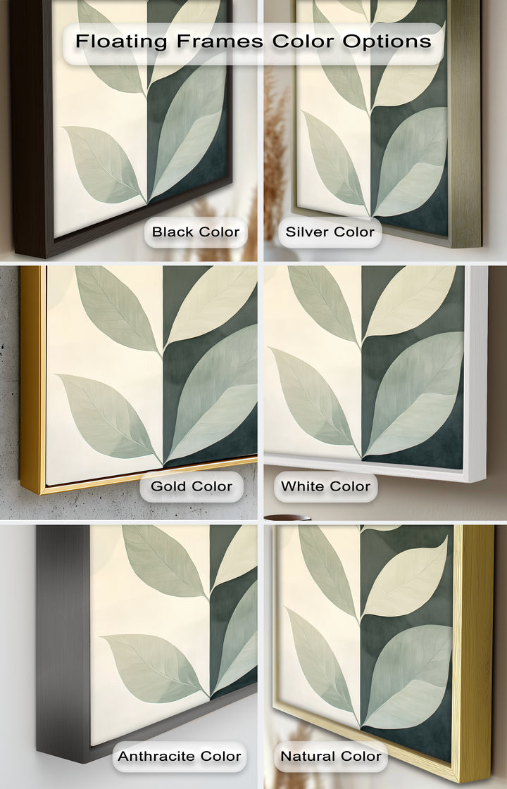 Minimalist Leaf  – Monochrome Botanical Oil Painting