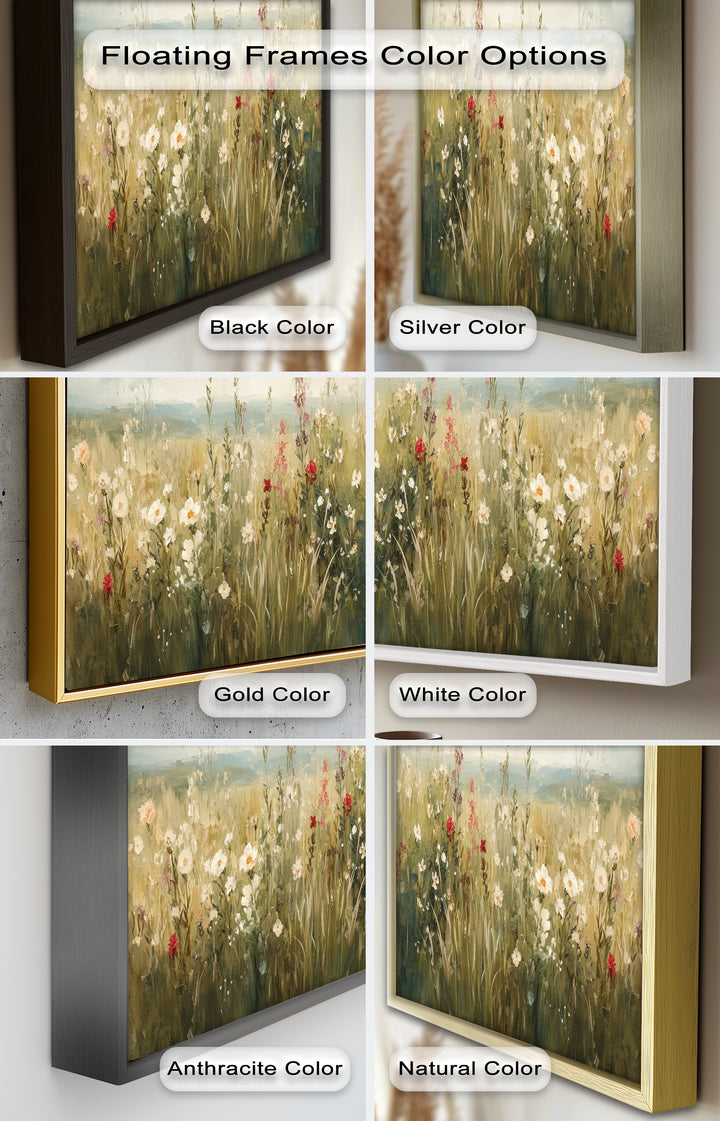 Nostalgic Feel – Serene Wildflower Oil Painting