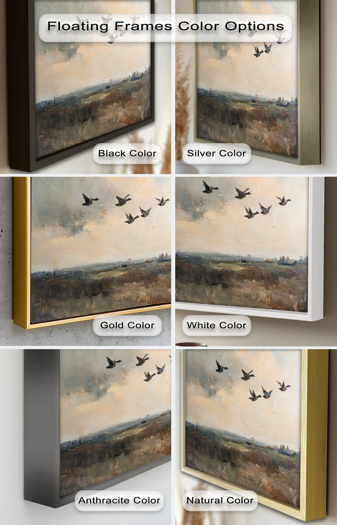 Flight Over the Marshlands – Ducks in Motion Oil Painting
