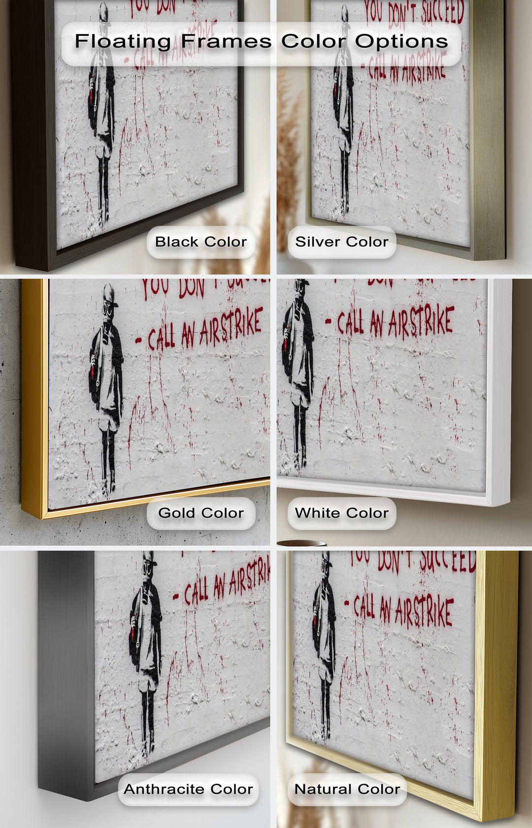 Call an Airstrike – Provocative Banksy Oil Painting