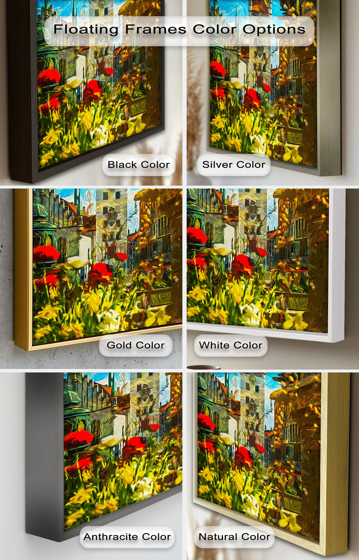 Sunlit Cathedral Square – Vibrant European Cityscape Picasso Oil Painting