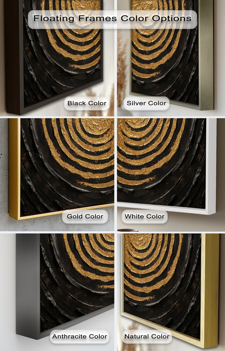 Golden Ripple Radiance – Luxuriöses abstraktes Ölgemälde