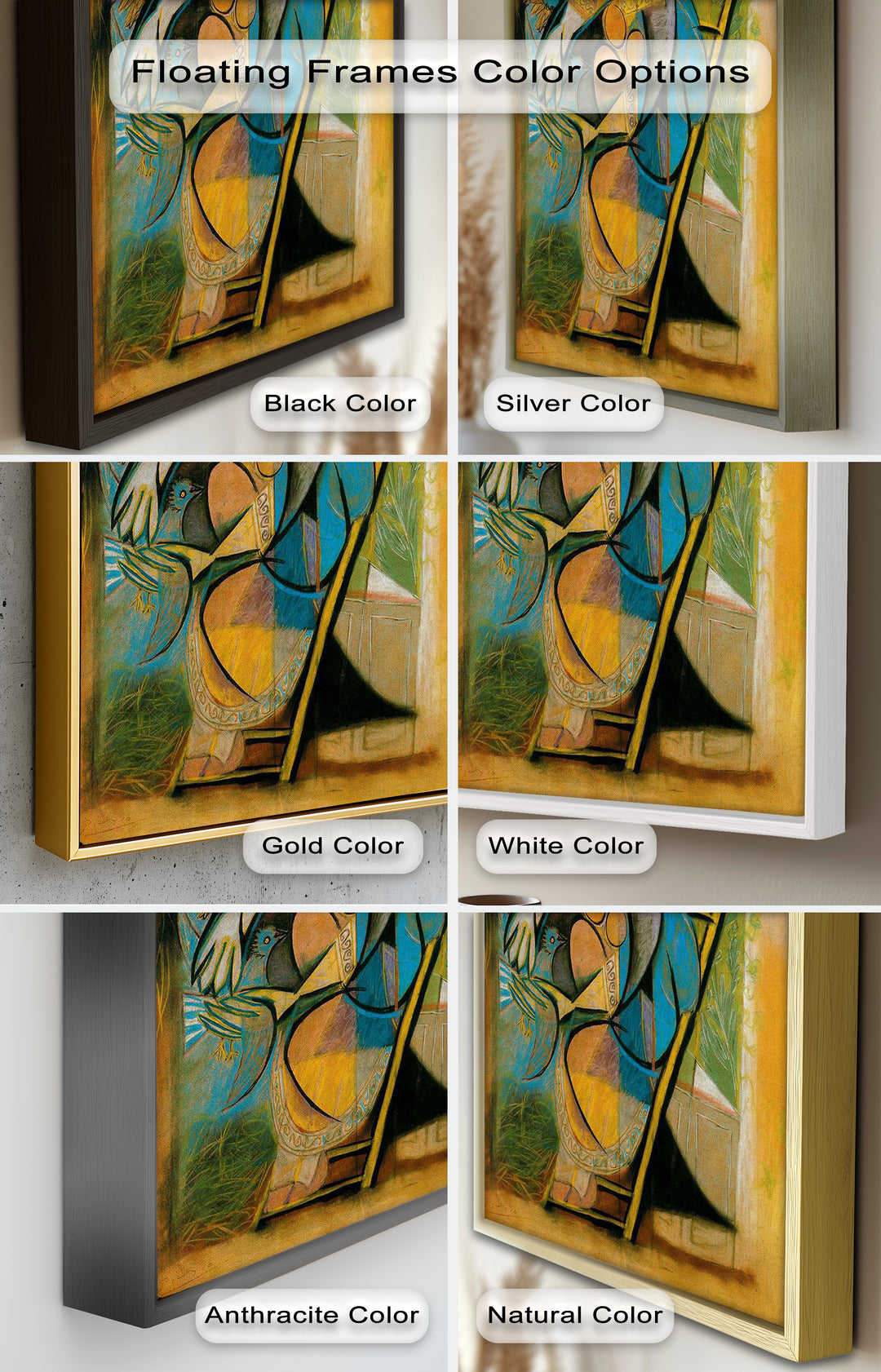 The Nesting Spirit – Cubist Mother and Bird Picasso Oil Painting