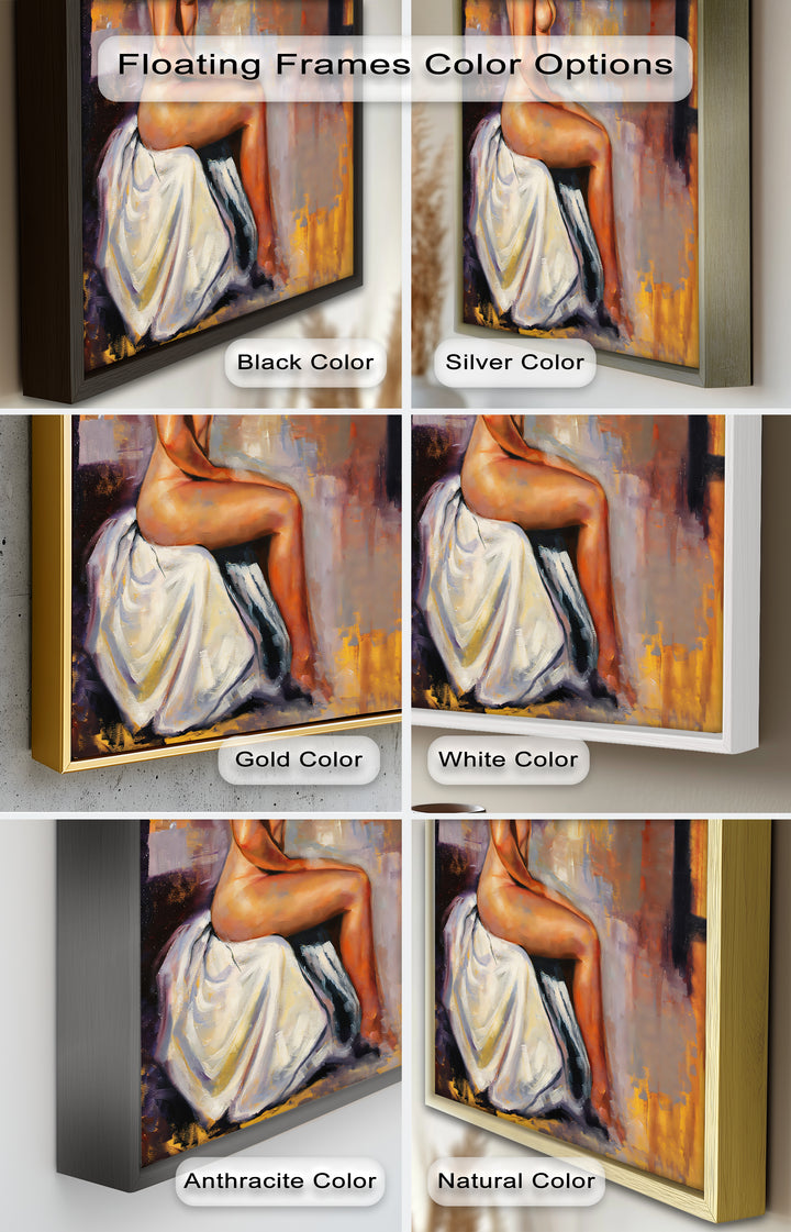 Poised in Silence – Figurative Nude Abstract Oil Painting
