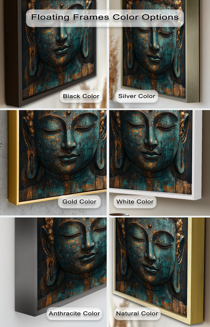 Buddha Portrait Wall Art – Religious Oil Painting