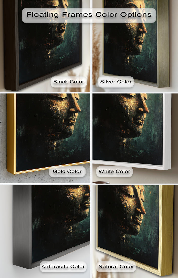 Buddha Face Wall Art – Religious Oil Painting